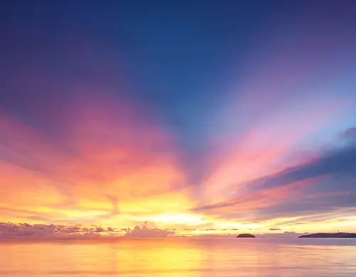 Pôr do sol representando missão